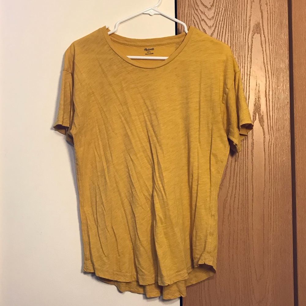 Mustard Yellow Cotton Madewell Tee